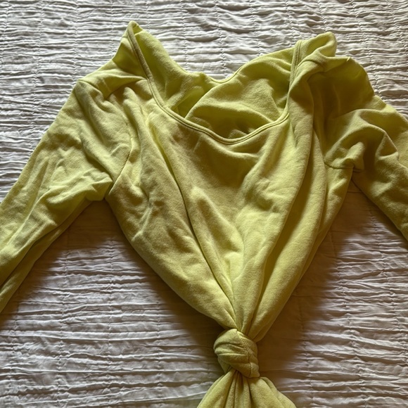 Chose to Chill Lime Green Long Sleeve Cutout Wide-Leg Jumpsuit medium - Picture 6 of 7